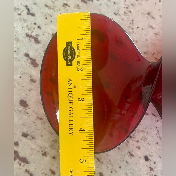 WOVO Twist Relish Tray, Ruby Red Plastic, Fun Vintage Style - Picture 5 of 6